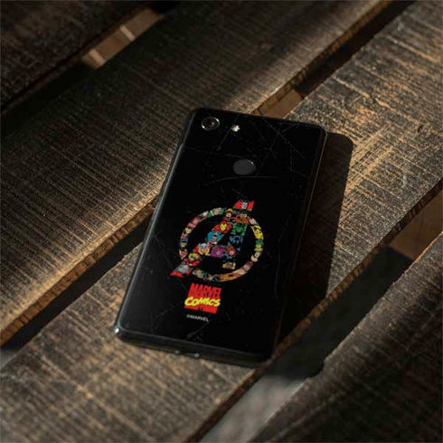 Marvel Classic Comics Avengers Logo Google Pixel 3 XL Skin